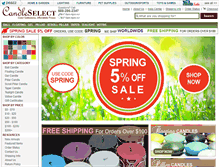 Tablet Screenshot of candleselect.com